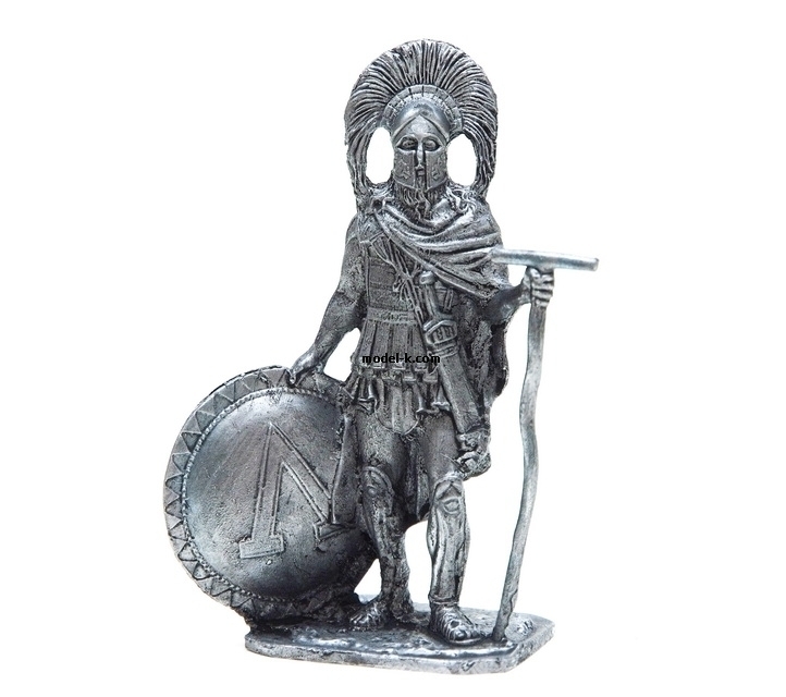54mm tin figurine of Spartan commander. V B.C. Greece 1:32 Scale