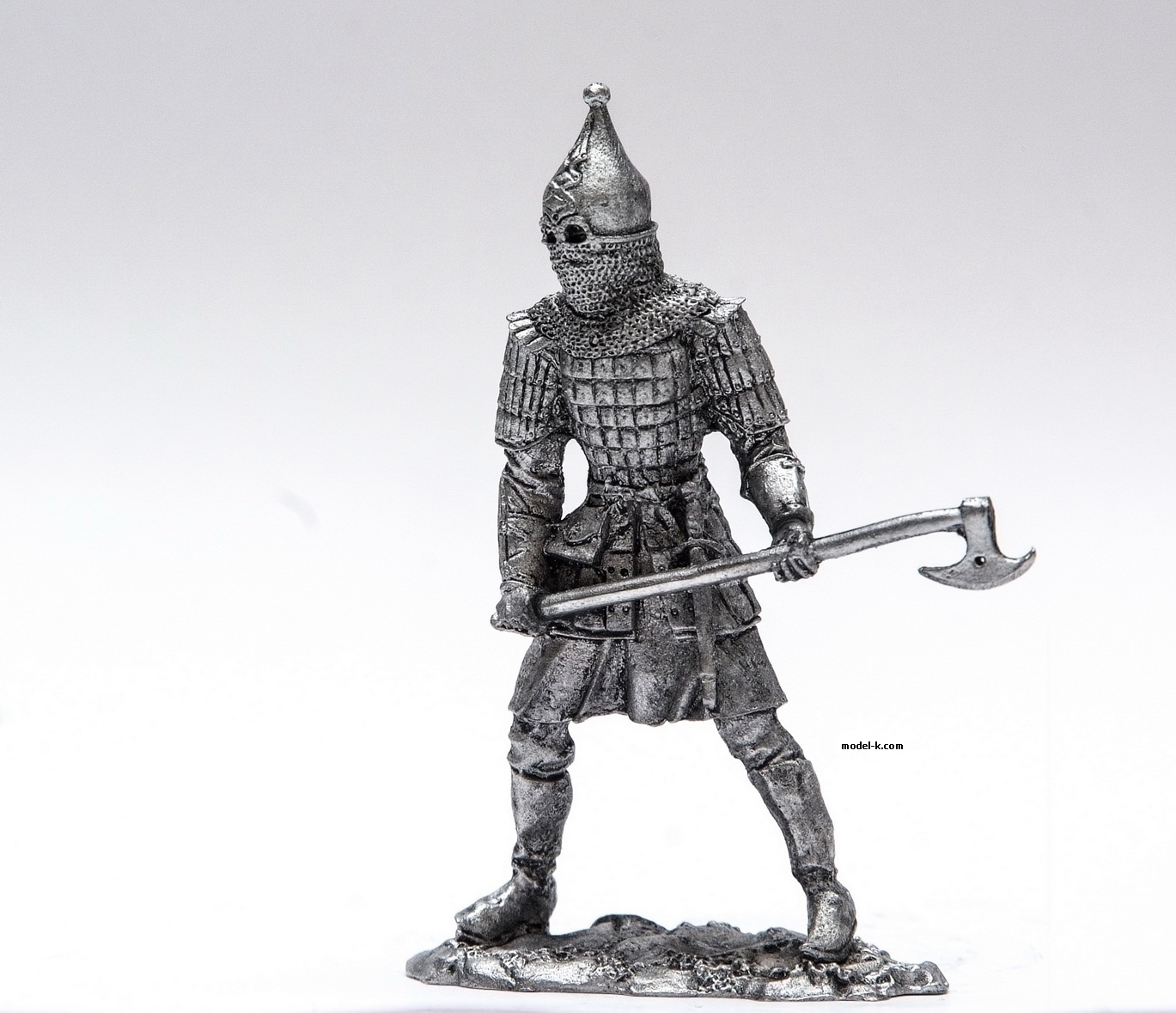 tin 54mm VR56 Heave Armored Ruthenian Warrior 14th c 1:32 scale metal sculpture 