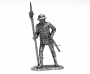 54mm Tin Castings Figurine of English Infantryman XV century
