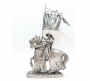 tin 54mm, 1:32, knight, metal figue, tin toy, figure on horse, hoseman